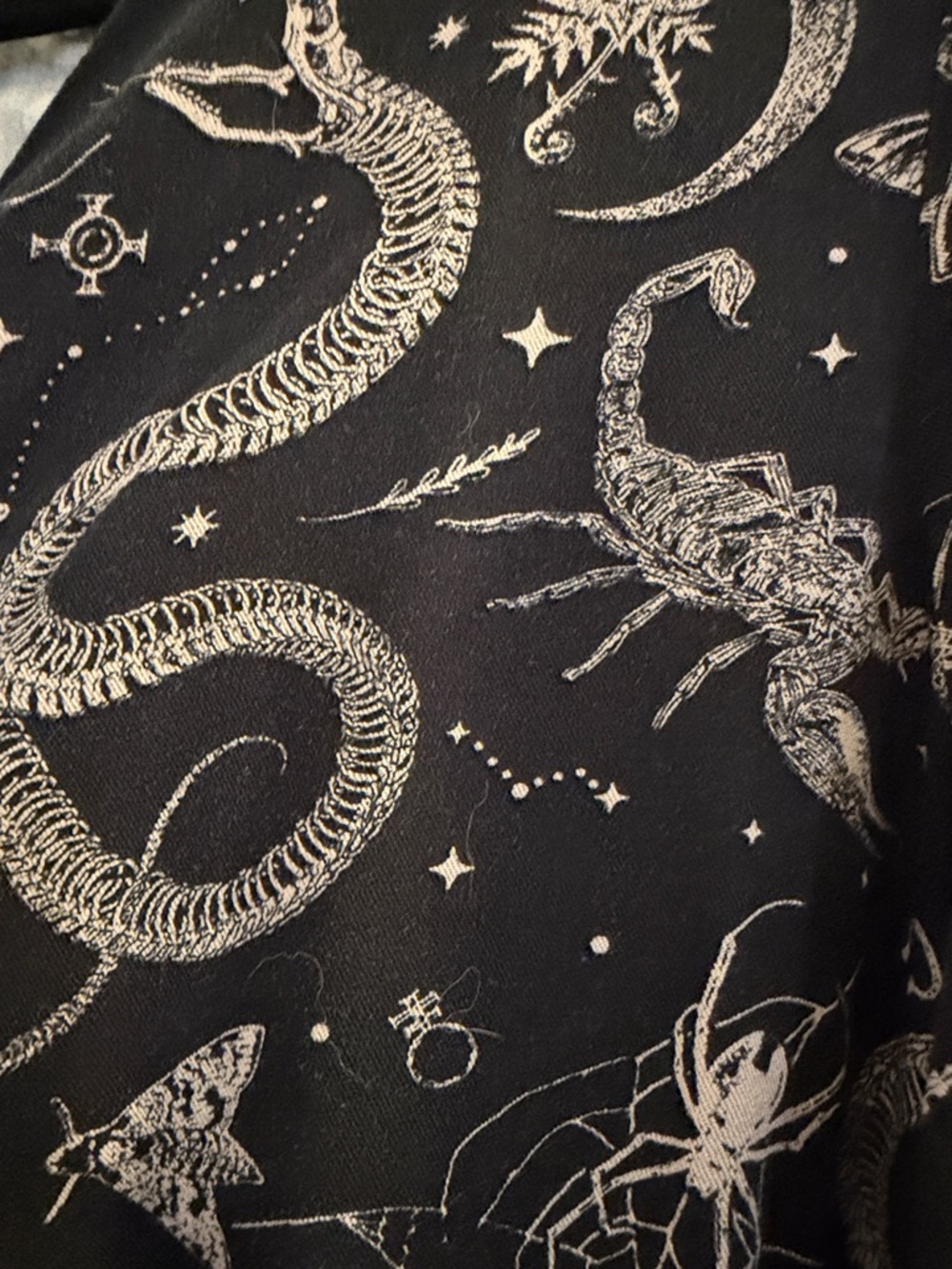 Midnight Hour Black & Cream Printed Smocked Blouse XL - Picture 3 of 3